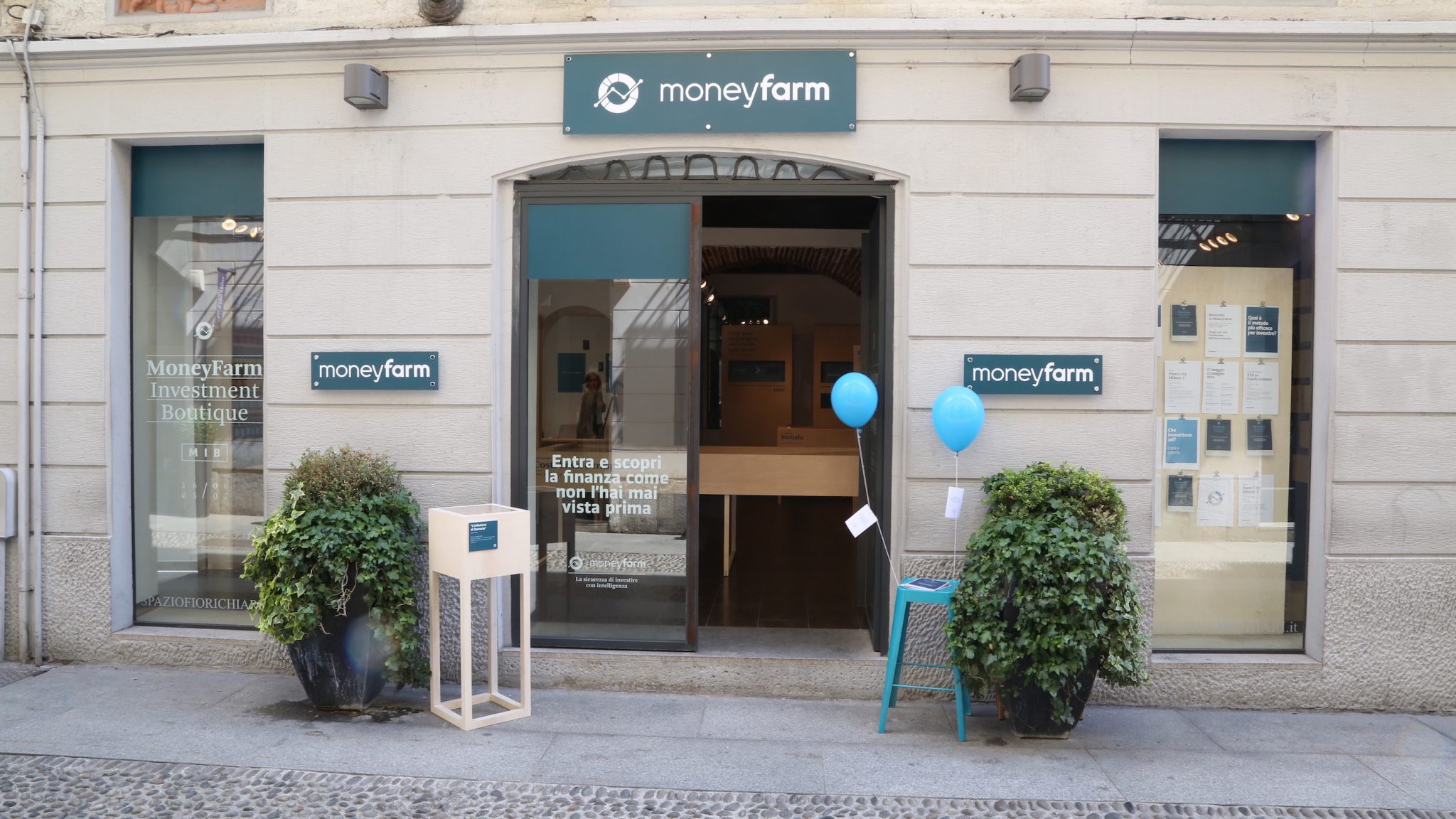 MoneyFarm pop up shop