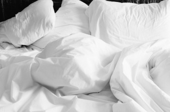 Unmade bed
