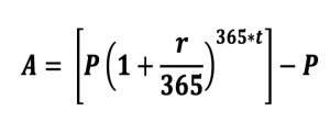 Daily compound interest formula