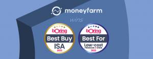 Moneyfarm wins Best Buy ISA and Best for Low-cost Pension at Boring Money Best Buy Awards